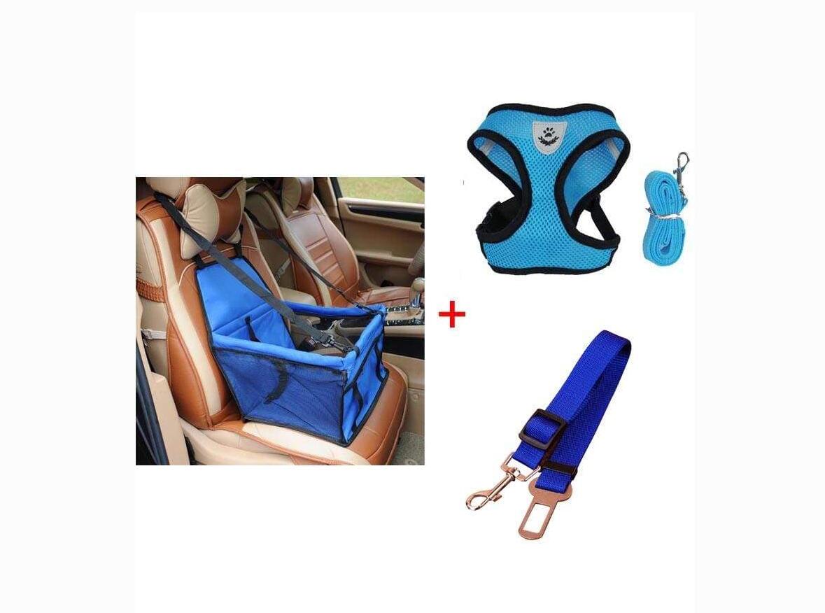 Luxury Pet's Safety Car Seat Carrier Premium Harness & Leash set Car Safety Belt