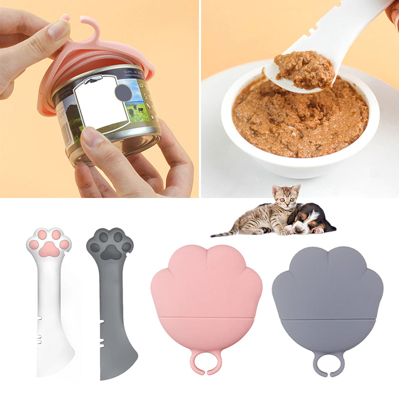 Multifunction Pet Canned Spoon Jar Opener Puppy Feeding Mixing Wet Dry Scoop Cat Dog Accessories Feeder Shovel Pets Tableware Multifunction Pet Canned