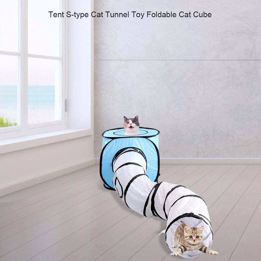 Tent S-Shaped Cat Foldable Playing Tunnel Toy