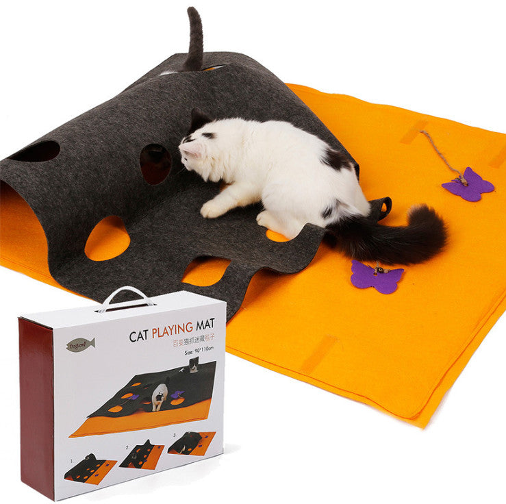 Multifunctional DIY Cat Play Puzzle Tunnel Pet Mat