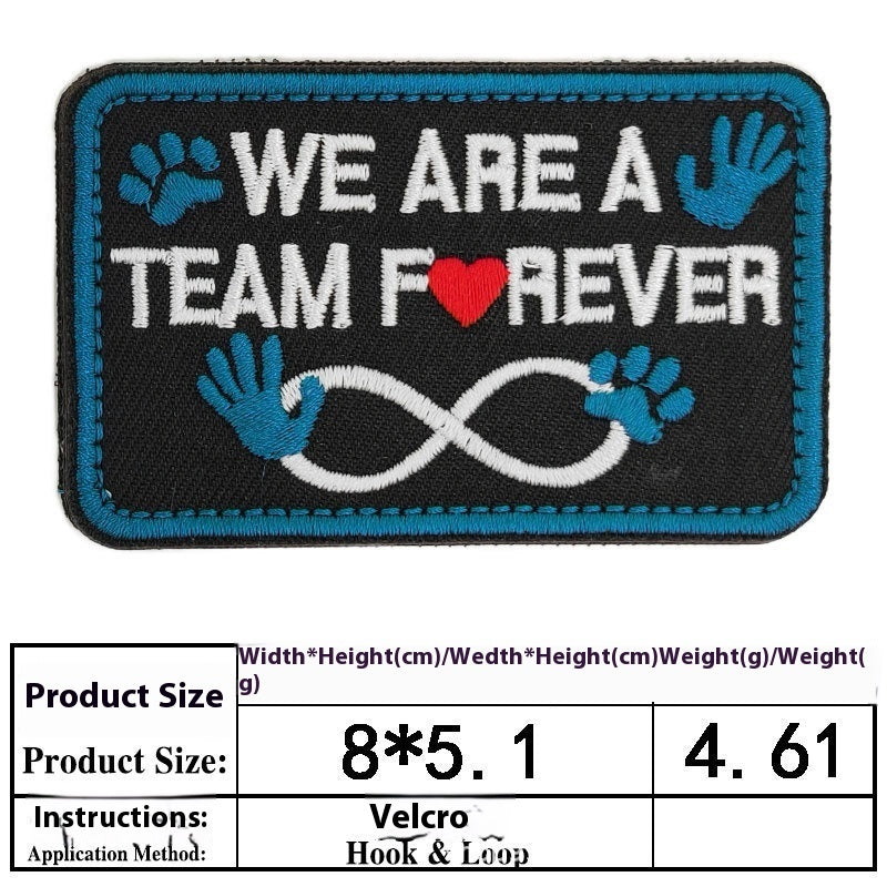 Pet Dog Accessories Embroidered Velcro Pet Clothing Decorative Sticker Computer Embroidery Chapter