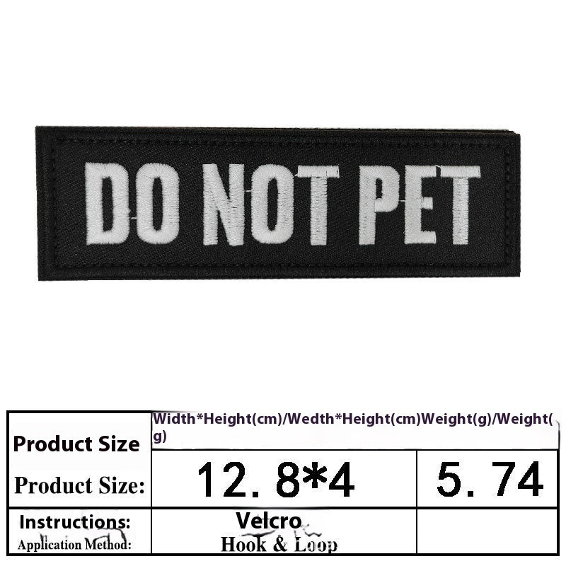 Pet Dog Accessories Embroidered Velcro Pet Clothing Decorative Sticker Computer Embroidery Chapter