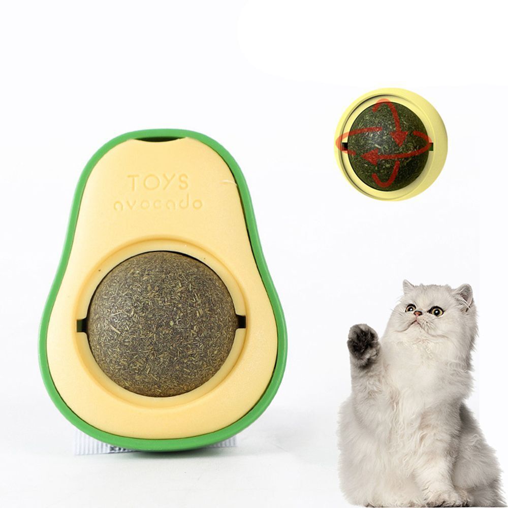 Cute Avocado Catnip Toys Cat Teeth Cleaning Toy Cat Supplies Catnip Mini Cat Treat Toys Interactive Pet Toys Pet Products Pet Avocado Ball Cute Funny