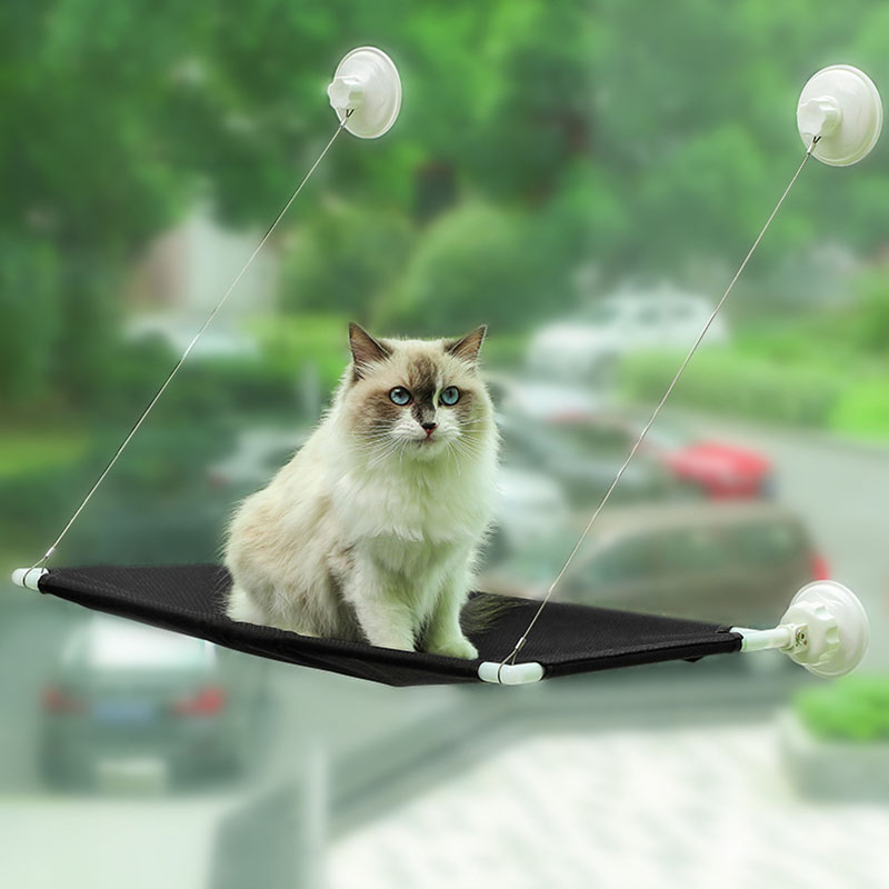 Suction Cup Cat Hammock Foldable Hammock Hanging Cat Nest Cat Bed Balcony Window Glass Cat Hammock