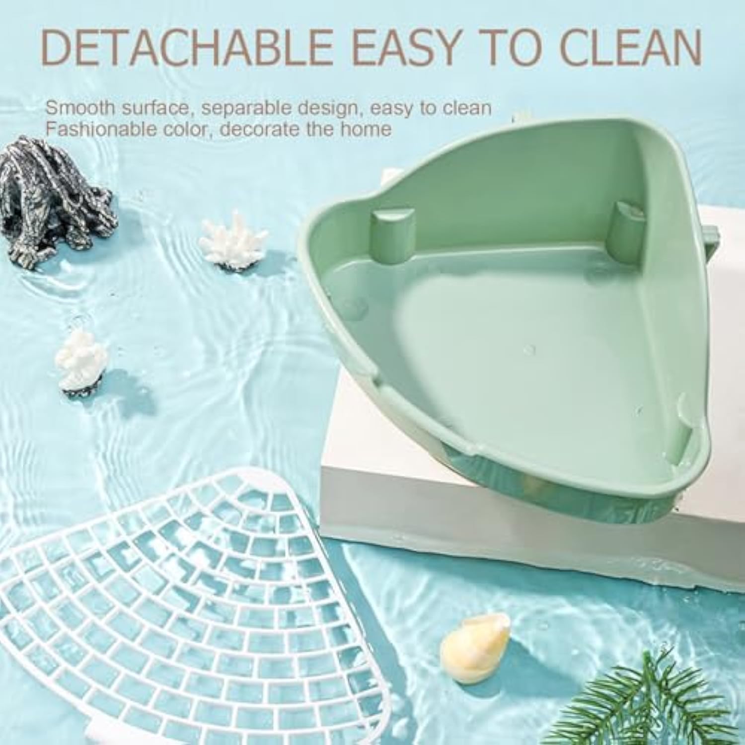 Rabbit Litter Box Bunny Corner Toilet Box Potty Trainer For Hamster Guinea Pig Ferret Rat Chinchialla Cage Pan