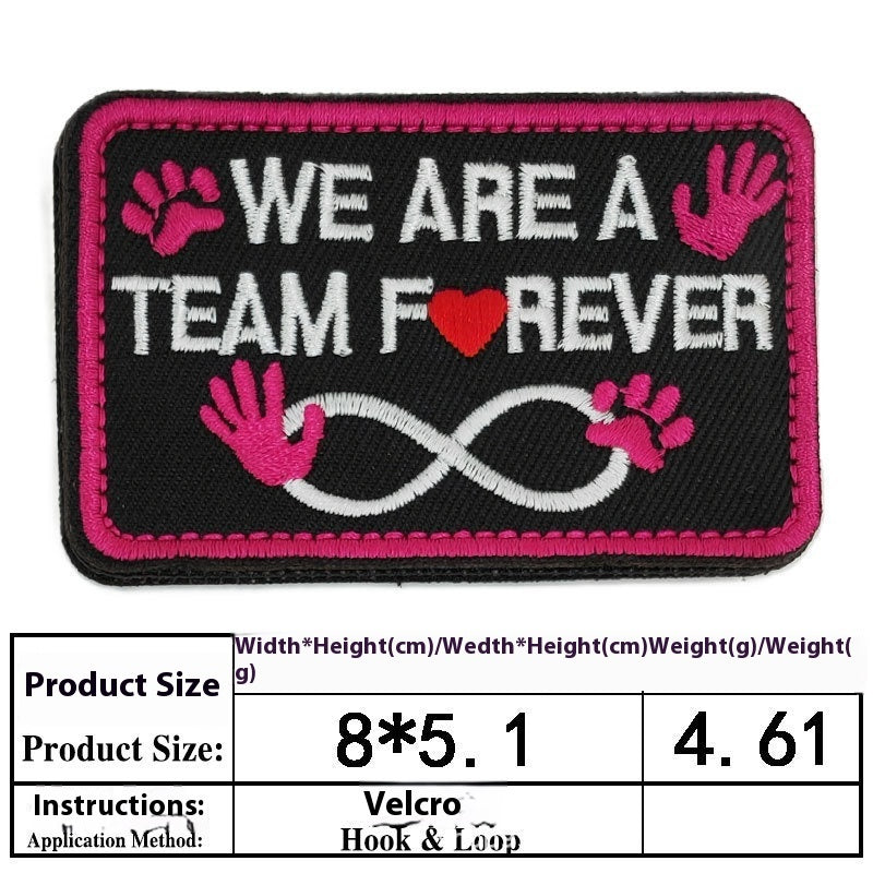 Pet Dog Accessories Embroidered Velcro Pet Clothing Decorative Sticker Computer Embroidery Chapter