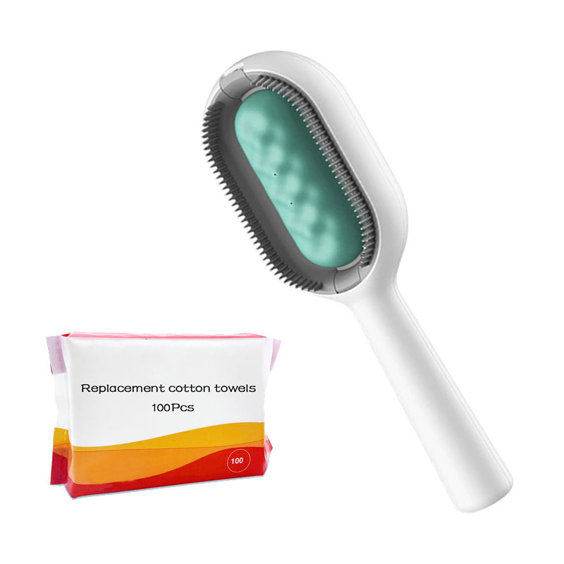 Cat Hair Brush With Water, Sticky Brush For Cats, 4 In-1 Cat Grooming Brush Creative Update Cat Dog Grooming Comb With Water Tank Double-Sided Hair Re