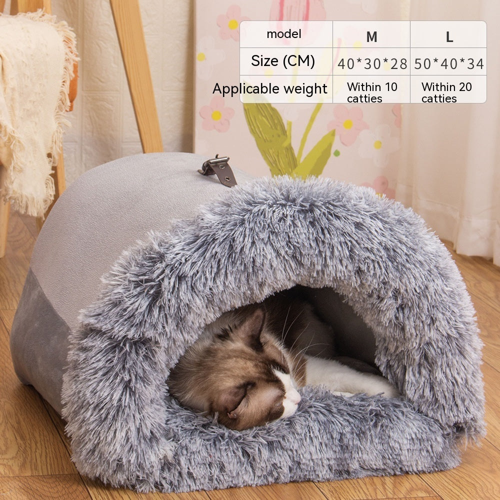Splice Portable Pet Nest Portable Autumn And Winter Warm Dog Nest Moisture-proof Long Fur Cat Nest Cross Border Pet Nest