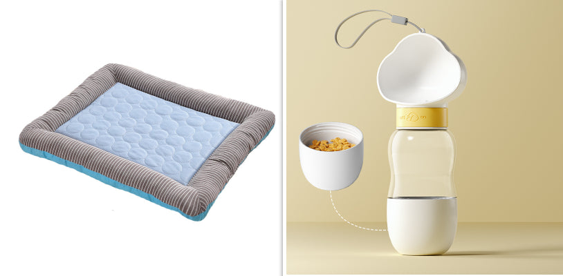 Pet Cooling Pad Bed For Dogs Cats Puppy Kitten Cool Mat Pet Blanket Ice Silk Material Soft For Summer Sleeping Blue Breathable