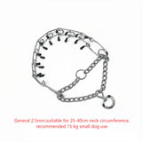Chrome Plated Pinch Dog Collar Proong Dogs Training Choke Chain Dog Training Necklace Rubber Tips Guardian