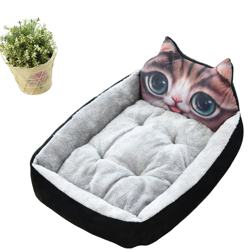 Large Pet Cat Dog Bed 7Colors Warm Cozy Dog House Soft Fleece Nest Dog Baskets