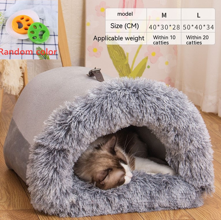Splice Portable Pet Nest Portable Autumn And Winter Warm Dog Nest Moisture-proof Long Fur Cat Nest Cross Border Pet Nest