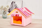 Fashion Striped Removable Cover Mat Dog House Dog Beds For Small Medium Dogs Pet Products House Pet Beds for Cat