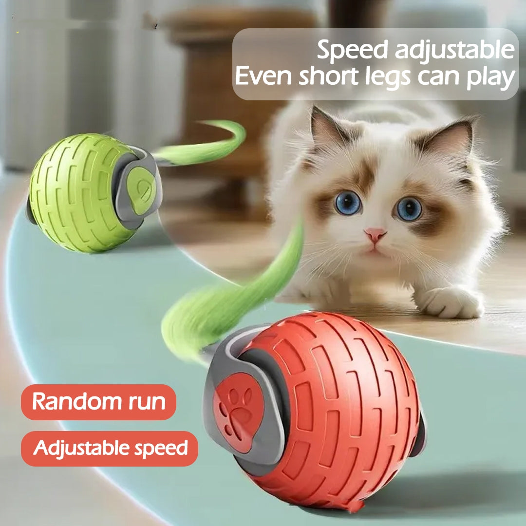 Interactive Cat Toys Ball Auto Electric Rolling Ball Toys For Cat Kitty Pets Smart Automatic Teaser USB Rechargeable Cat Toy Pet Products