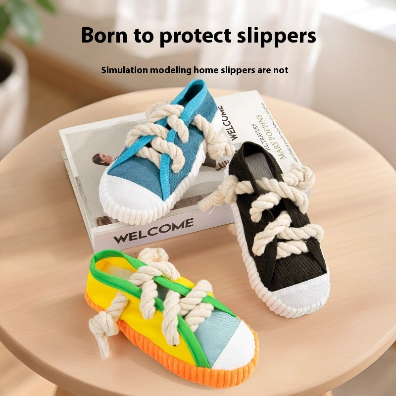 Dog Sound Slippers Toy Self-Hi Relieving Stuffy Bends And Hitches Molar