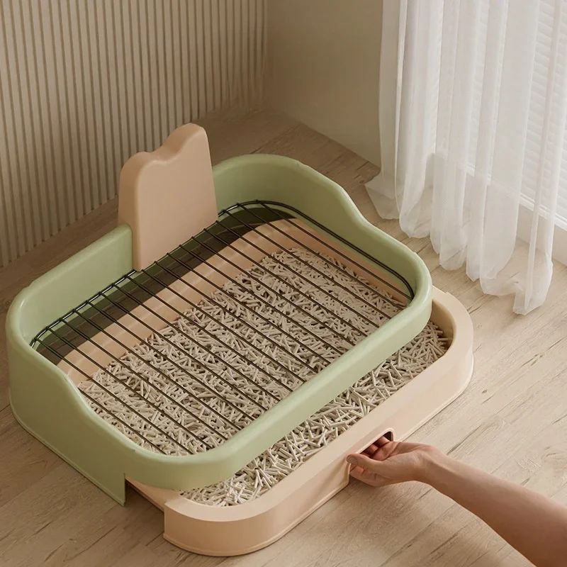 Pet Dog Toilet Portable Puppy Potty Tray Pet Litter Pan Dog Potty Pan Indoor Dog Potty Tray Puppy Training Tray Pet Accessories