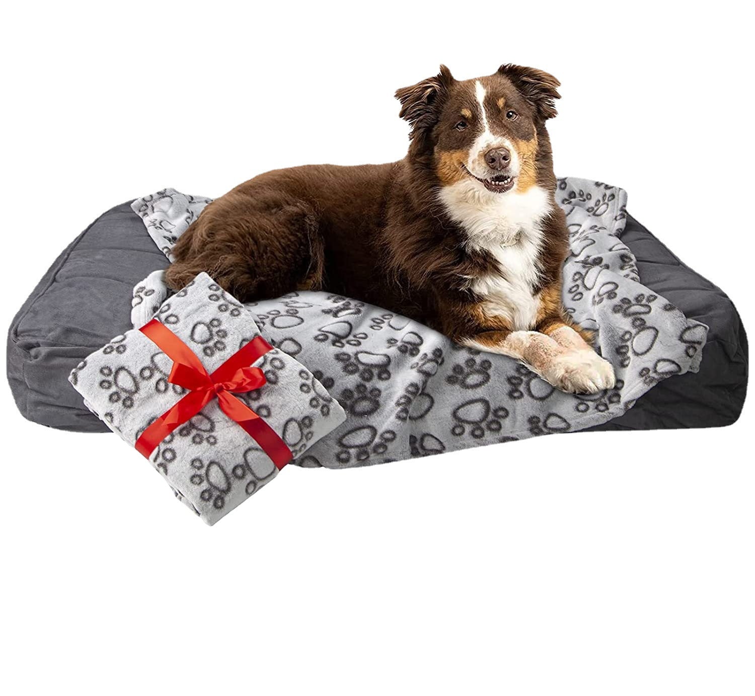 Pet Blanket Flannel Cut Flower Footprints