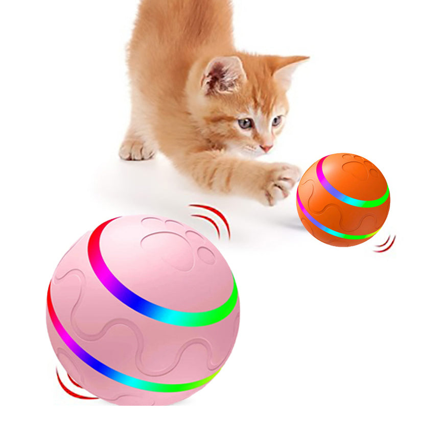 Pet Cat Wicked Ball Toy Intelligent Ball USB Cat Toys Self Rotating Ball Automatic Rotation Ball