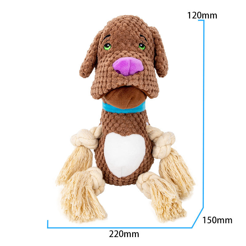 Dog Plush Shell Shape Containing Sound Paper Bb Called Bite-Resistant Molar Pet Toy Interactive Large Dog Puppy Pet Supplies