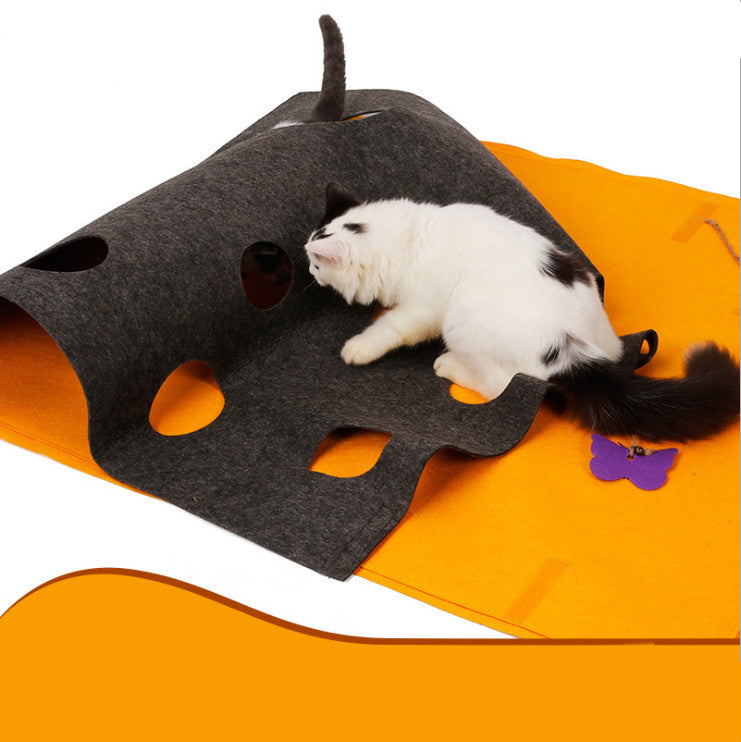 Multifunctional DIY Cat Play Puzzle Tunnel Pet Mat