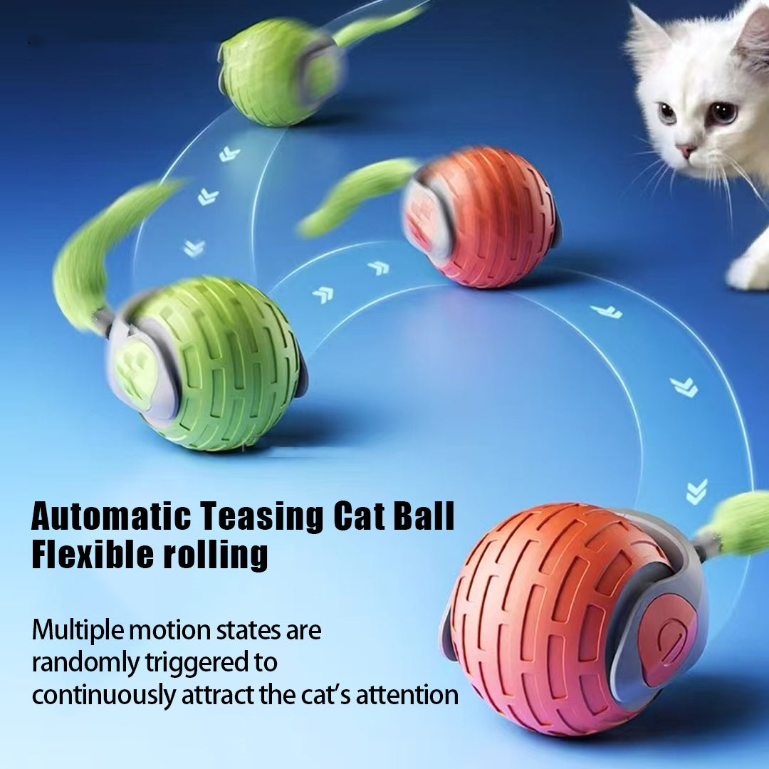 Interactive Cat Toys Ball Auto Electric Rolling Ball Toys For Cat Kitty Pets Smart Automatic Teaser USB Rechargeable Cat Toy Pet Products