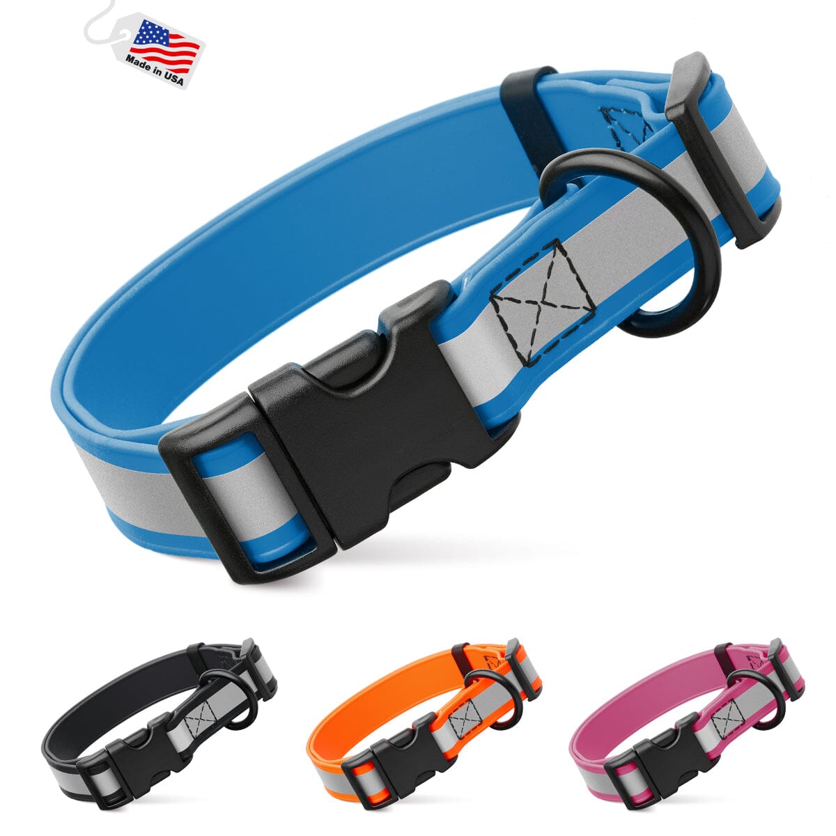 happypawssanctuary Reflective Dog Collar with Quick Release Buckle