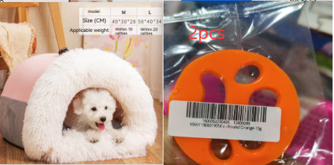 Splice Portable Pet Nest Portable Autumn And Winter Warm Dog Nest Moisture-proof Long Fur Cat Nest Cross Border Pet Nest