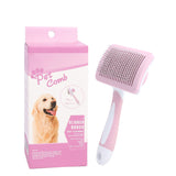 Self Cleaning Slicker Brush For Dogs, Cats Pets-One Click Cleaning Function-Gentle Effective Cat, Pet Dog Hair Remover-Dog Grooming Accessories For Sm