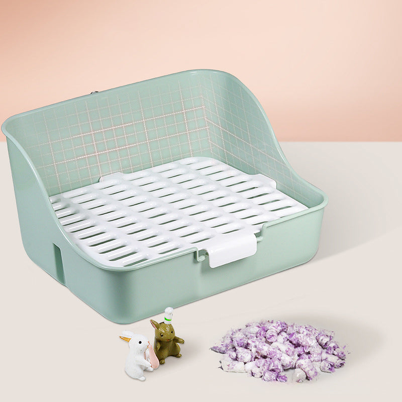 Rabbit Litter Box Bunny Corner Toilet Box Potty Trainer For Hamster Guinea Pig Ferret Rat Chinchialla Cage Pan