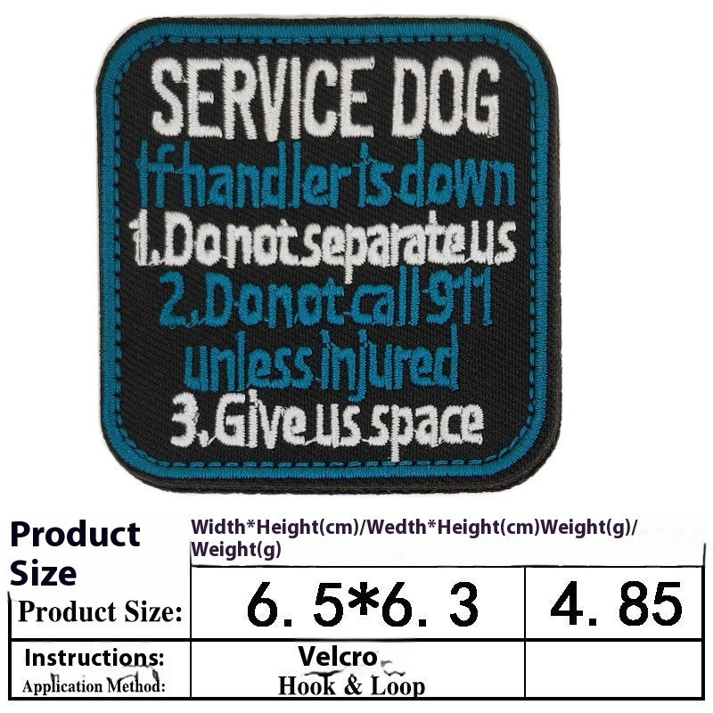 Pet Dog Accessories Embroidered Velcro Pet Clothing Decorative Sticker Computer Embroidery Chapter