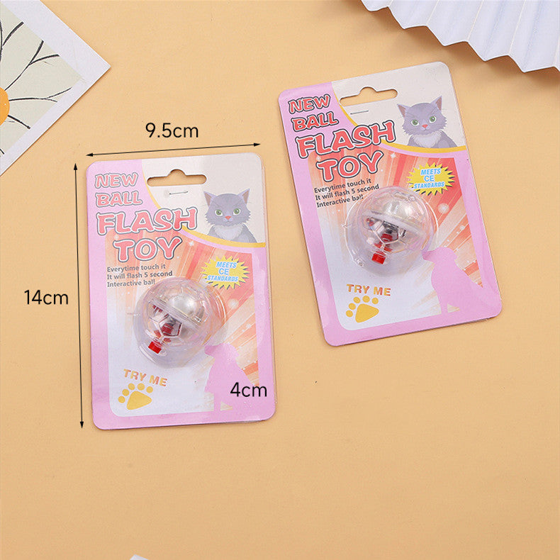 Cat Dog Toy Ball Fashion Glowing Transparent Plastic Ball Pet Interactive Toy Funny Training Cat GlowBalls Toys Pet Products